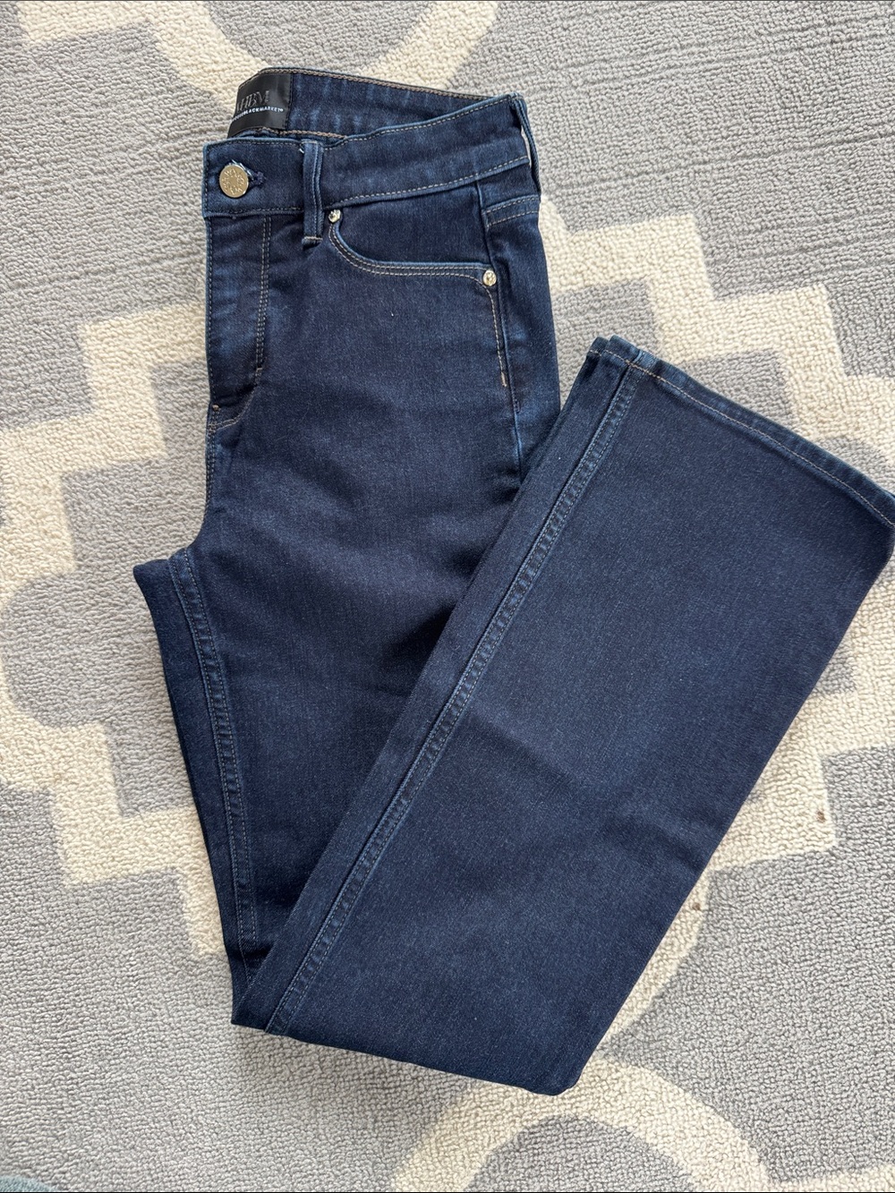 White House Black Market Dark Indigo skinny flare